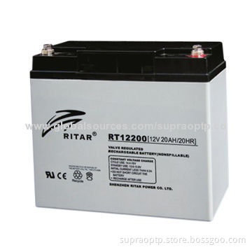 Sealed Lead-acid Battery with Nominal Voltage of 12V and 20Ah Rated Capacity